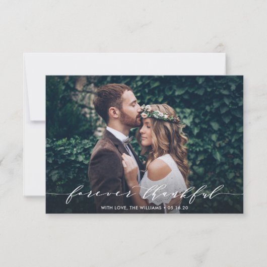 永遠に感謝する |お願い結婚の写真カード サンキューカード (正面)