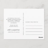 永遠に感謝する |の結婚写真コラージュ ポストカード (裏面)