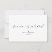 永遠に感謝する |シンプルの結婚サンキューカード サンキューカード (正面)