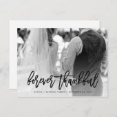 永遠に感謝する | 黒いタイポグラフィと写真 ポストカード (正面/裏面)