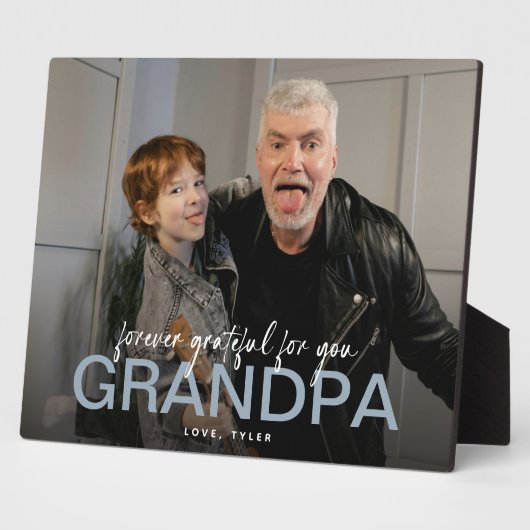 永遠に感謝のおじいちゃん写真記念 フォトプラーク (側面)