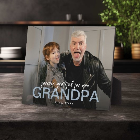 永遠に感謝のおじいちゃん写真記念 フォトプラーク