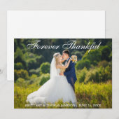 永遠に感謝のウェディング感謝写真カード サンキューカード (正面/裏面)
