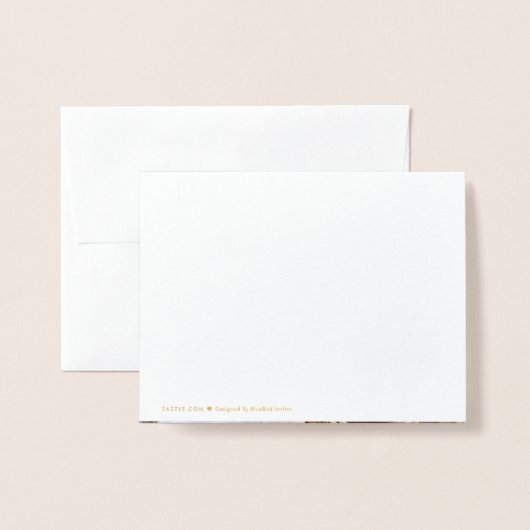 永遠に感謝の写真結婚のフォイル 箔カード (裏面封筒付き)