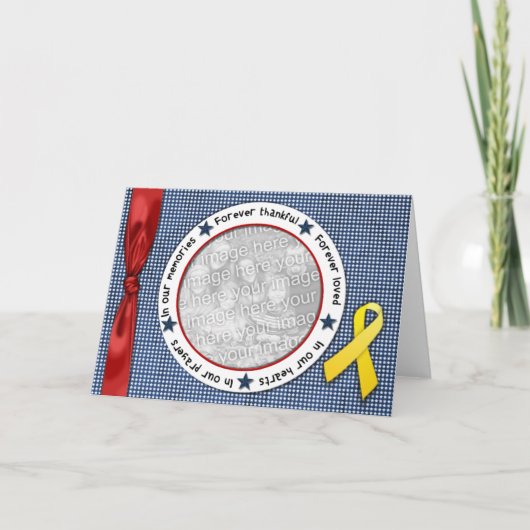 永遠に感謝の念に永遠に愛された写真立て サンキューカード (正面)