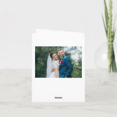 永遠に感謝の手の文字を垂直ありがとう サンキューカード (裏面)