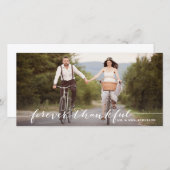 永遠に感謝の手書きありがとうフォトカード サンキューカード (正面/裏面)