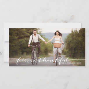 永遠に感謝の手書きありがとうフォトカード サンキューカード