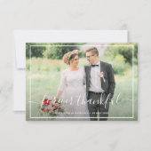 永遠に感謝の結婚念を抱く写真サンキューカード サンキューカード (正面)