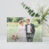 永遠に感謝の結婚念を抱く写真サンキューカード サンキューカード (スタンド正面)