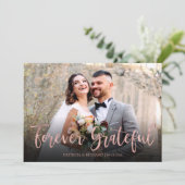 永遠に感謝エレガント写真結婚の感謝 カード (スタンド正面)