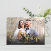 永遠に感謝エレガント写真結婚の感謝 カード (スタンド正面)