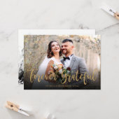永遠に感謝エレガント写真結婚の感謝 カード (正面/裏面インサイチュ)