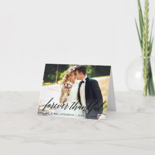 永遠に感謝モダンの書結婚跡 サンキューカード