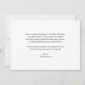 永遠に感謝モダンの書結婚道の写真 サンキューカード (裏面)