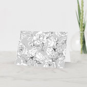 永遠に感謝モダンの書結婚道の写真 箔グリーティングカード (裏面)