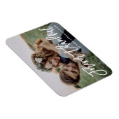 永遠に感謝モダンの書道写真結婚の マグネット (右側)