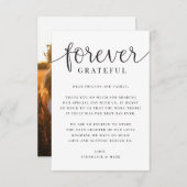 永遠に感謝結婚の写真サンキューカード サンキューカード (正面/裏面)