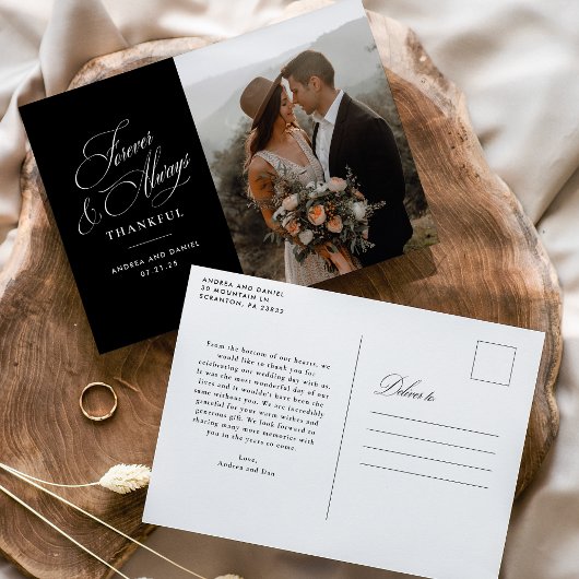 永遠に感謝 ウェディング サンクスカード ポストカード