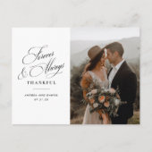 永遠に感謝 ウェディング サンクスカード ポストカード (正面)