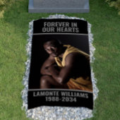 永遠に我々のハートでカスタム写真の墓毛布 横断幕