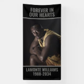 永遠に我々のハートでカスタム写真の墓毛布 横断幕 (縦)