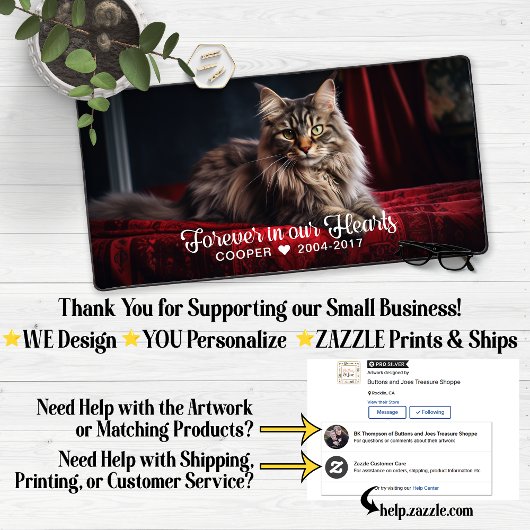 永遠に我々のハートでペットのキープサケ写真 デスクマット