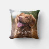 永遠に我々のハートでペット犬の記念碑 クッション (正面)