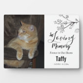 永遠に我々のハートでペット記念一つの写真 フォトプラーク (正面)