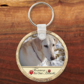 永遠に我々のハートでペット記念碑 キーホルダー (正面)