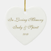 永遠に我々のハートでペット記念碑 セラミックオーナメント (裏面)