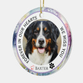 永遠に我々のハートでペット記念碑 セラミックオーナメント (左)