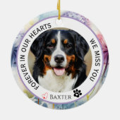 永遠に我々のハートでペット記念碑 セラミックオーナメント (裏面)