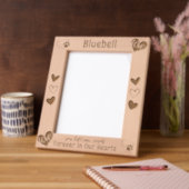 永遠に我々のハートでペット記念碑 レーザー彫刻フレーム (左)