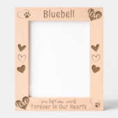 永遠に我々のハートでペット記念碑 レーザー彫刻フレーム (正面)