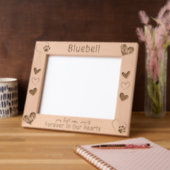 永遠に我々のハートでペット記念碑 レーザー彫刻フレーム (左)