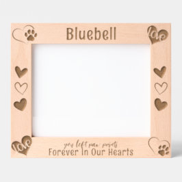 永遠に我々のハートでペット記念碑 レーザー彫刻フレーム
