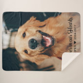 永遠に我々のハートでペット記念記念キープサケ写真 シェルパブランケット (正面(横))