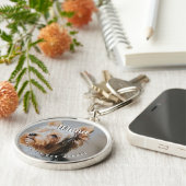 永遠に我々のハートでペット記念記念キープサケ キーホルダー (側面)