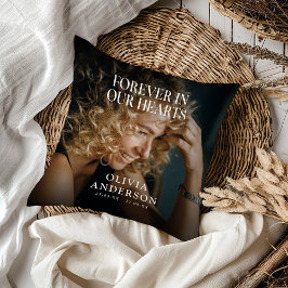 永遠に我々のハートで墓撮影メモリアル献上品 クッション