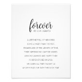 永遠に我々のハートで思い出のウォールアート フォトプリント            (正面)