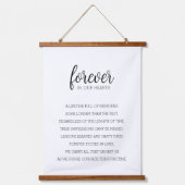 永遠に我々のハートで思い出のウォールアート 吊り下げ型タペストリー (正面)