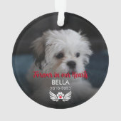 永遠に我々のハートで犬2 Photo Pet Memorial オーナメント (裏面)