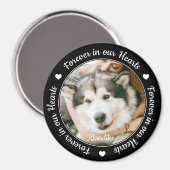 永遠に我々のハートで記念犬ペット マグネット (正面/裏面)