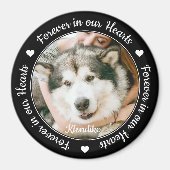 永遠に我々のハートで記念犬ペット マグネット (正面)