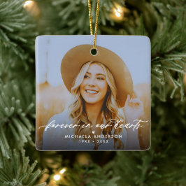 永遠に我々のハートで2-Photo記念碑 セラミックオーナメント