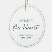 「永遠に我々のハートに」カスタム写真追悼碑 セラミックオーナメント (左)