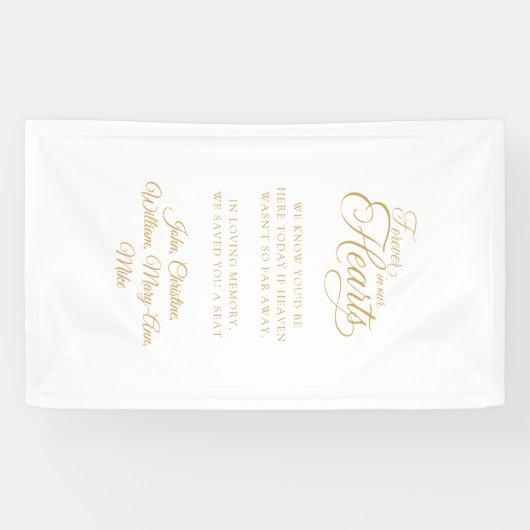 永遠に我々のハートに!モダン書結婚の 横断幕 (横)