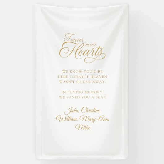 永遠に我々のハートに!モダン書結婚の 横断幕 (縦)