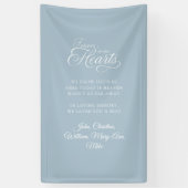 永遠に我々のハートに！モダン書結婚の 横断幕 (縦)